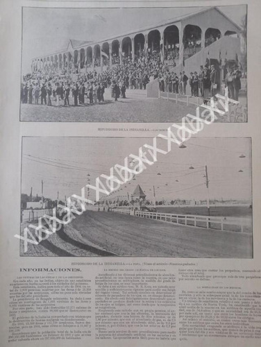 Cartel De Hipodromo La Indianilla, Jockey Club 1896