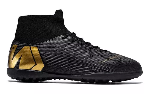 Zapatos de fútbol Turf negros para hombre, botas de fútbol de