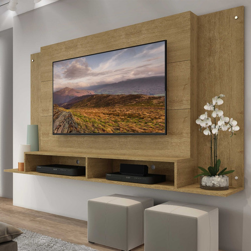 Imagen 6 de 6 de Panel De Tv Paraiso De Hasta 60 Pulgadas Color Louro Freijo