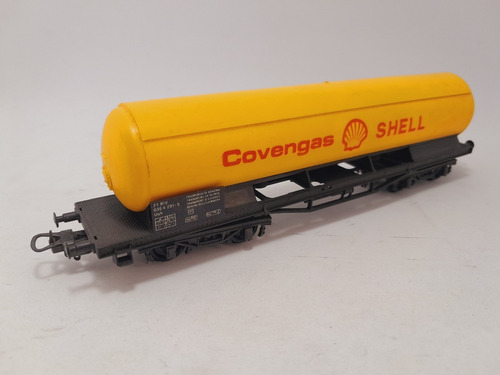 Imagen 4 de 10 de Nico Vagon Tanque Largo Con Boguies Shell Lima H0 (vcl 26)
