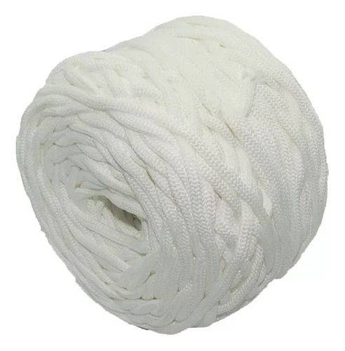 Cordón Tripolino 4mm 1/2 Kilo Blanco 8 Hebras