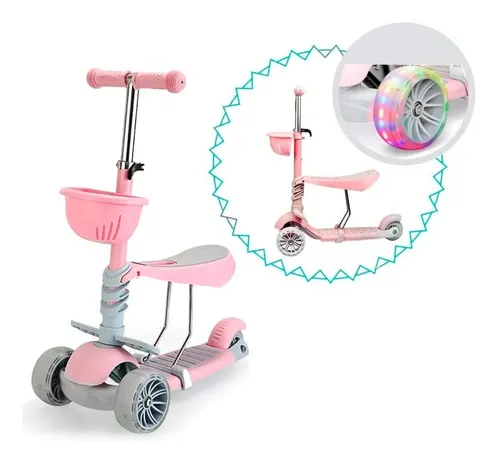 Scooter Con 3 Ruedas Para Niñas De 3 A 10 Años (rosa)