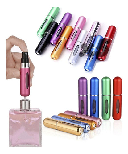 Mini Atomizadores Para Perfume Recargable Capsula Viajes X5