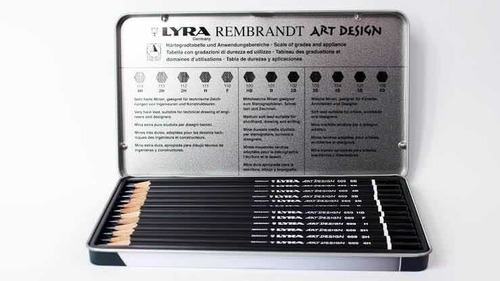 Imagen 1 de 2 de Lyra Rembrandt Lápices De Grafito Art Design Con 12 Pz.