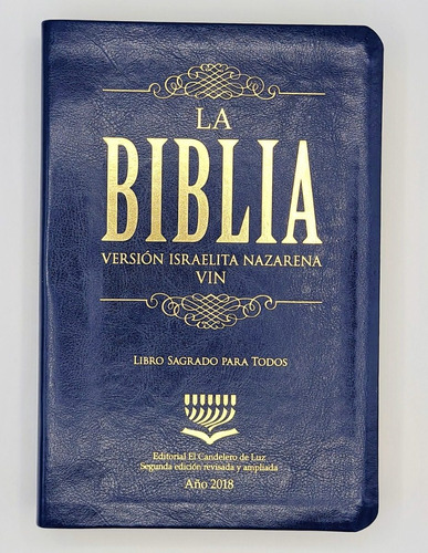 Imagen 1 de 10 de Escrituras Version Israelita Nazarena Piel Azul