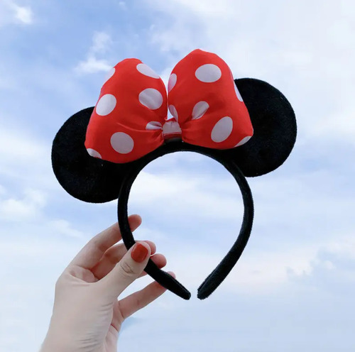 Kit De Botella Termica De Mickey Y Diadema De Minnie Rojo