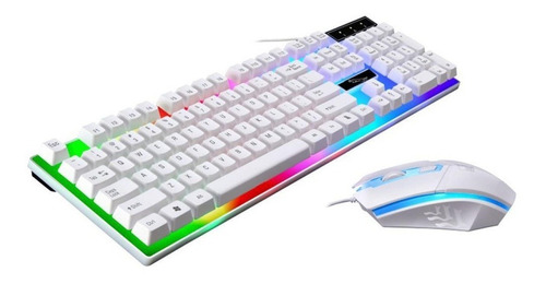 Combo Teclado Y Mouse Gamer  Luces Led 
