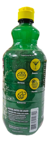 6 Botellas Concentrado Jugo De Limón Mega Limón 1 Lt C/u