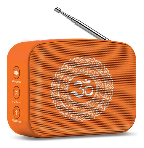Saregama Carvaan Mini Bhakti - Altavoz Bluetooth (naranja)