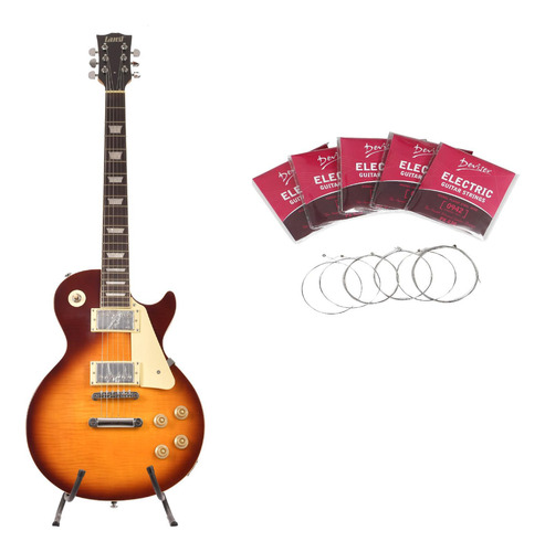 Guitarra Eletrica Land Cherry Sunburst Encordoamento