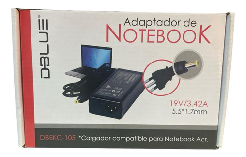 Cargador Genérico Acer Alta Calidad 19v / 3.42a 5.5 * 1.7mm