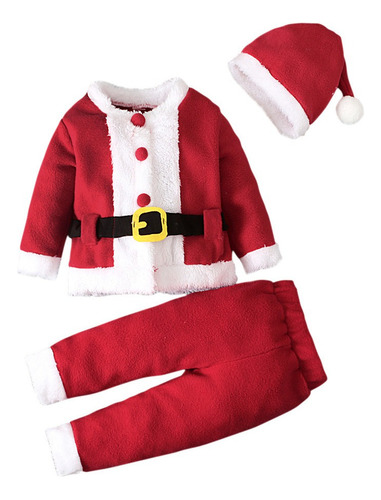 Camisa Navideña De Santa Claus Infantil+pantalón+traje De So