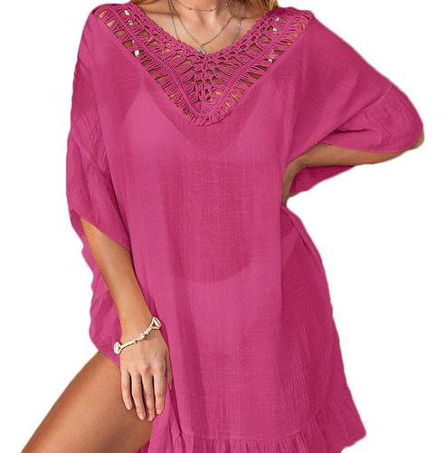 Salida De Playa Pareo Cover Up Verano Elegante Vestido