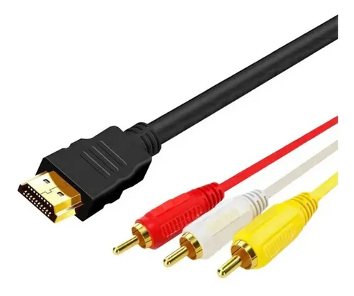 Cable Hdmi Macho A Rca Audio Video Tv Lcd Tubo Calidad 1.5m
