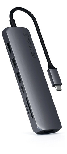 Imagen 4 de 9 de Hub Adaptador Usb-c - Hdmi 4k / Usb 3.0 / Red / Sd Msd - Sat