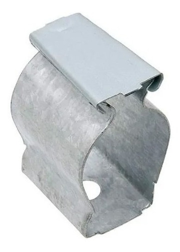 Abrazadera tipo D con cuña 3/4 galvanizada con 25 unidades, color gris