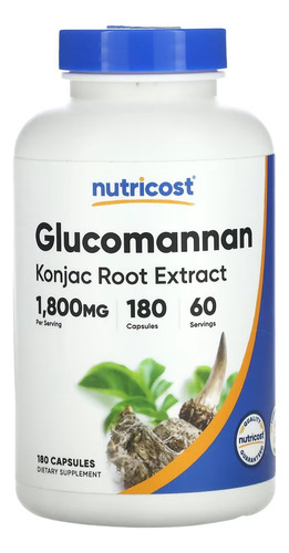 Extrato Da Raiz De Glucomannan Konjac 600 Mg 180 Cápsulas Sabor Without Flavor