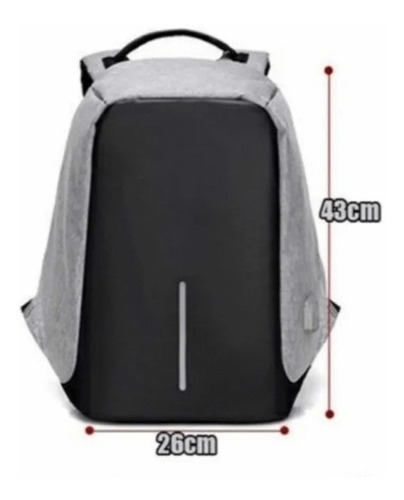 Maleta Antirrobo Mochila Morral Anti Robo Con Cable Usb