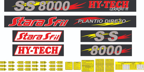 Kit Adesivo Decalque Plantadeira Stara Sfil Ss 8000