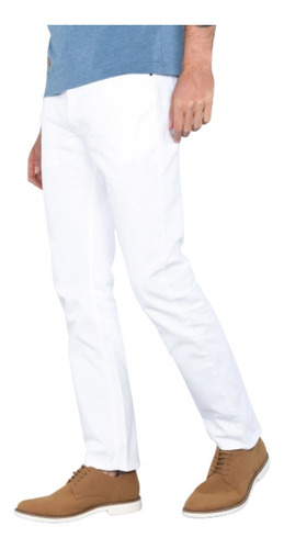 Imagen 1 de 5 de Pantalon Blanco Para Hombre Oggi Jeans Vaxter Gabardina