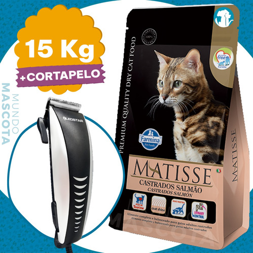 Alimento Matisse Castrado Salmón Gato Adulto 15 Kg + Regalo