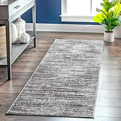 Alfombra Cuadrada Gris 6' Nuloom Elsa Moderna Y Desgastada
