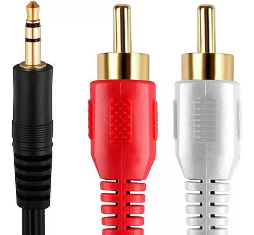  Cable Auxiliar Mini Plug A 2 Rca 1.5 M Audio Celular Pc