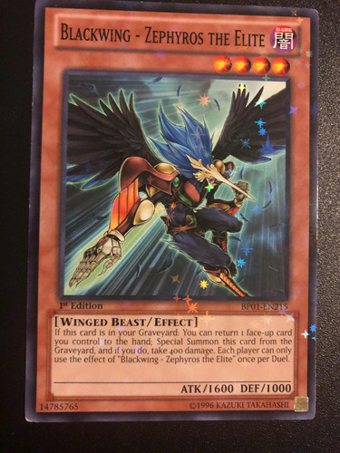 Yugioh! Blackwing Zephyros The Elite Starfoil Bp01-en215