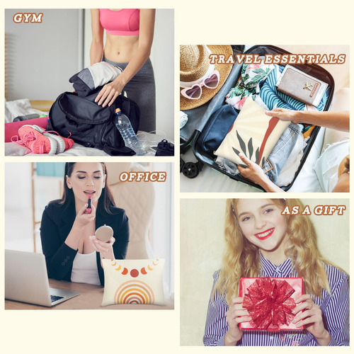 12 Bolsas De Cosméticos Bohemios Neceser De Maquillaje Arcoí