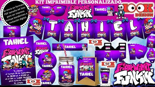 Kit Imprimible Candybar Friday Night Funkin Personalizado