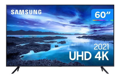 Imagem 1 de 9 de Smart Tv 60  4k Uhd Samsung Bluetooth Hdmi/usb Cinza Un60au7