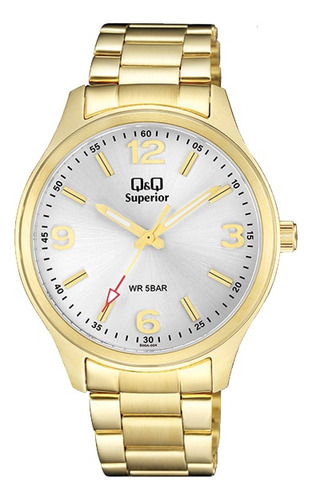 Reloj Para Hombre Q&q Superior S00a-004py Dorado