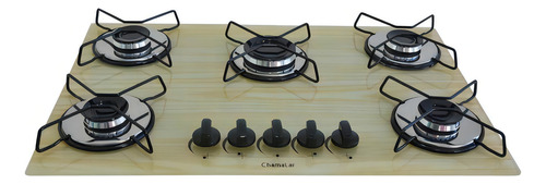 Cooktop 5 Bocas Ultra Chama Bivolt - Chamalar Cor Marrom