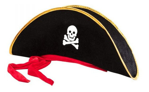 Sombrero Pirata Disfraz Halloween Terror Cotillon Fiesta