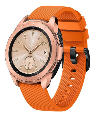 Pulseira Para Galaxy Watch 42mm Sm-r810 Silicone Laranja