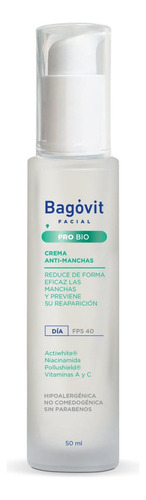 Bagovit Facial Pro Bio Crema De Día Anti-manchas Fps40 50ml