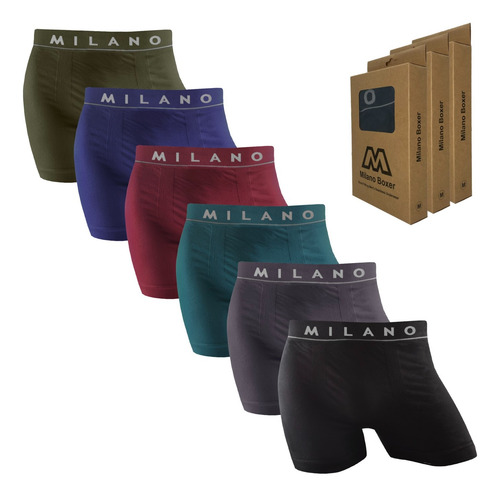12 Bóxer Para Hombre De Algodón Sin Costuras - Docena