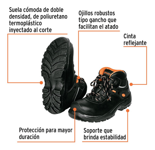 Imagen 2 de 6 de Bota De Seguridad Industrial Hombre Mujer Dioelectico Truper
