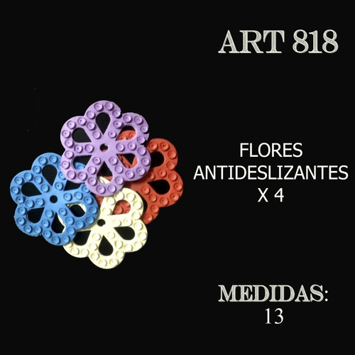 Antideslizantes Flor Bañera Ducha X4