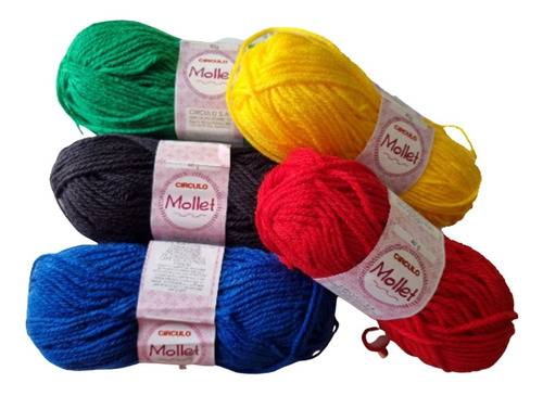 Kit 10 Novelos Lã Mollet 40g - Círculo Para Croche Trico