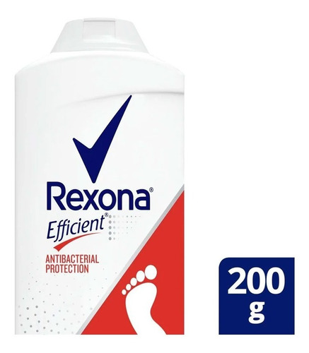 Rexona Talco Polvo Antibacterial Para Pies Efficient 200 Gr