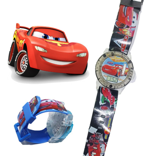 Reloj infantil con imágenes de diseño de coches, regalo creativo