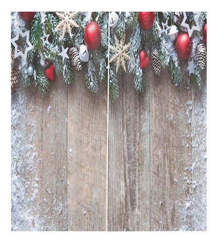 1 Unidad Cortinas De Ventana Puerta Con Tema De Navidad