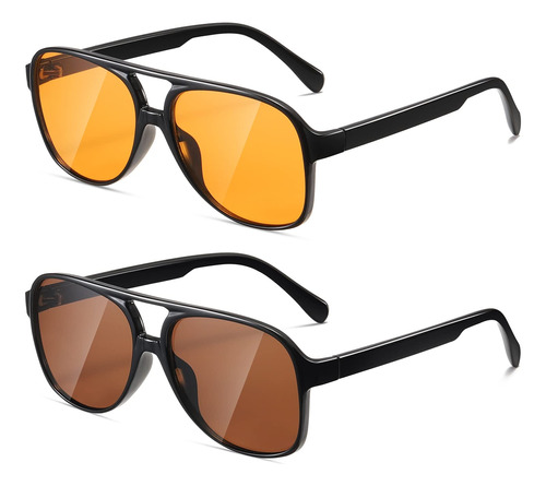 Masdun Gafas De Sol Estilo Aviador Cuadradas Retro 60#1 Ldsa