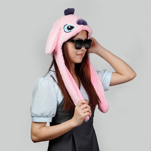 Gorro De Invierno Con Puntadas De Orejas En Forma De Conejo