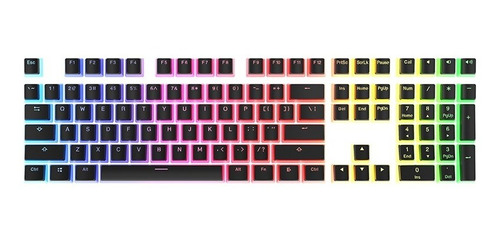 Imagen 2 de 4 de Keycaps Pudding Pbt Negras - Ajazz