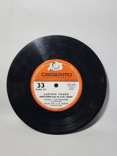 Imagen 4 de 10 de Capitán Piluso Disco Simple Olmedo Organito Sobre Mag 57695