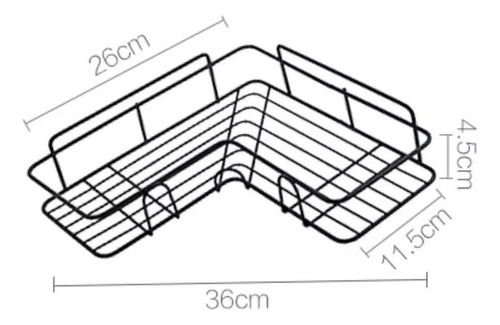 Imagen 2 de 10 de Estante Cesta De Ducha Organizador Pared Baño Anti Oxidable
