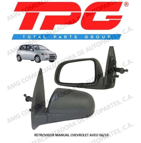 Retrovisor Lh Manual Chevrolet Aveo 2006-10 Tpg