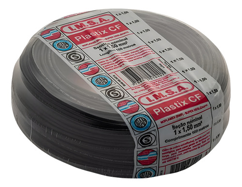 Cable Unipolar 1,50mm Pvc Negro Imsa (x 100mt)